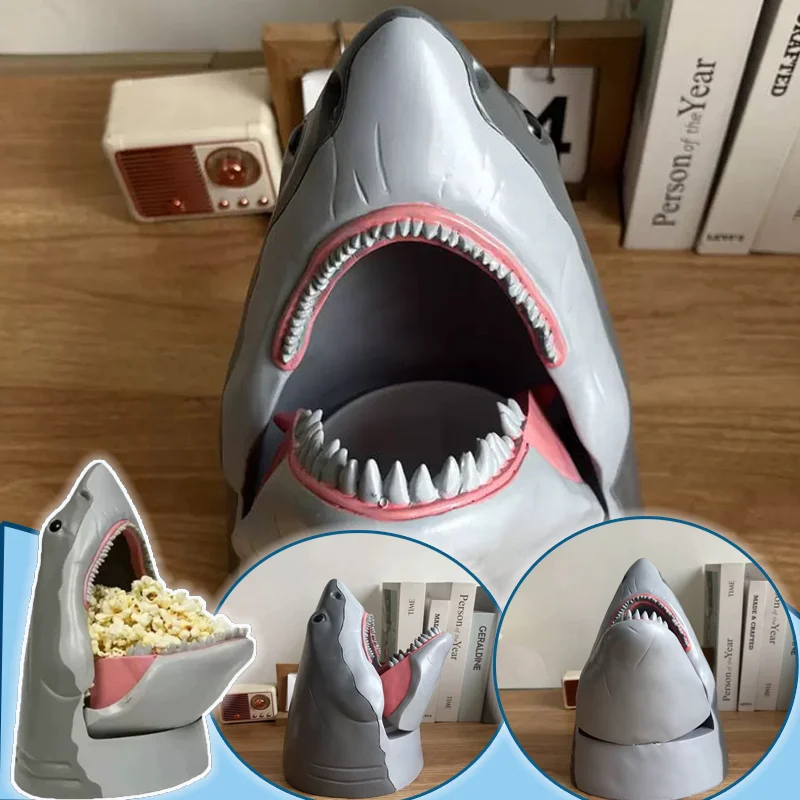 divertido cubo para palomitas de maíz del 50 aniversario, contenedor coleccionable en forma de tiburón, nuevo soporte para aperitivos, decoración del hogar de tiburón, recuerdo de 1 ud. Divertido cubo para palomitas de maíz del 50 aniversario, contenedor coleccionable en forma de tiburón, nuevo soporte para aperitivos, decoración del hogar de tiburón, recuerdo de 1 ud. 1