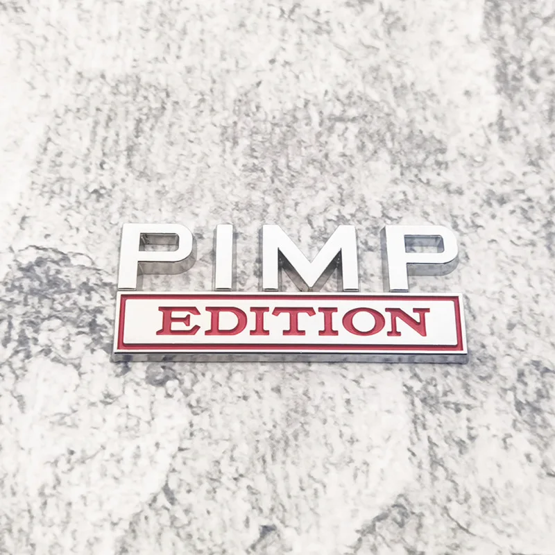 3D سبائك الزنك شعار PIMP EDITION شارة سيارة الذيل الجانب ملصق الملحقات ل جيب، دودج، كرايسلر والشاحنات. #4