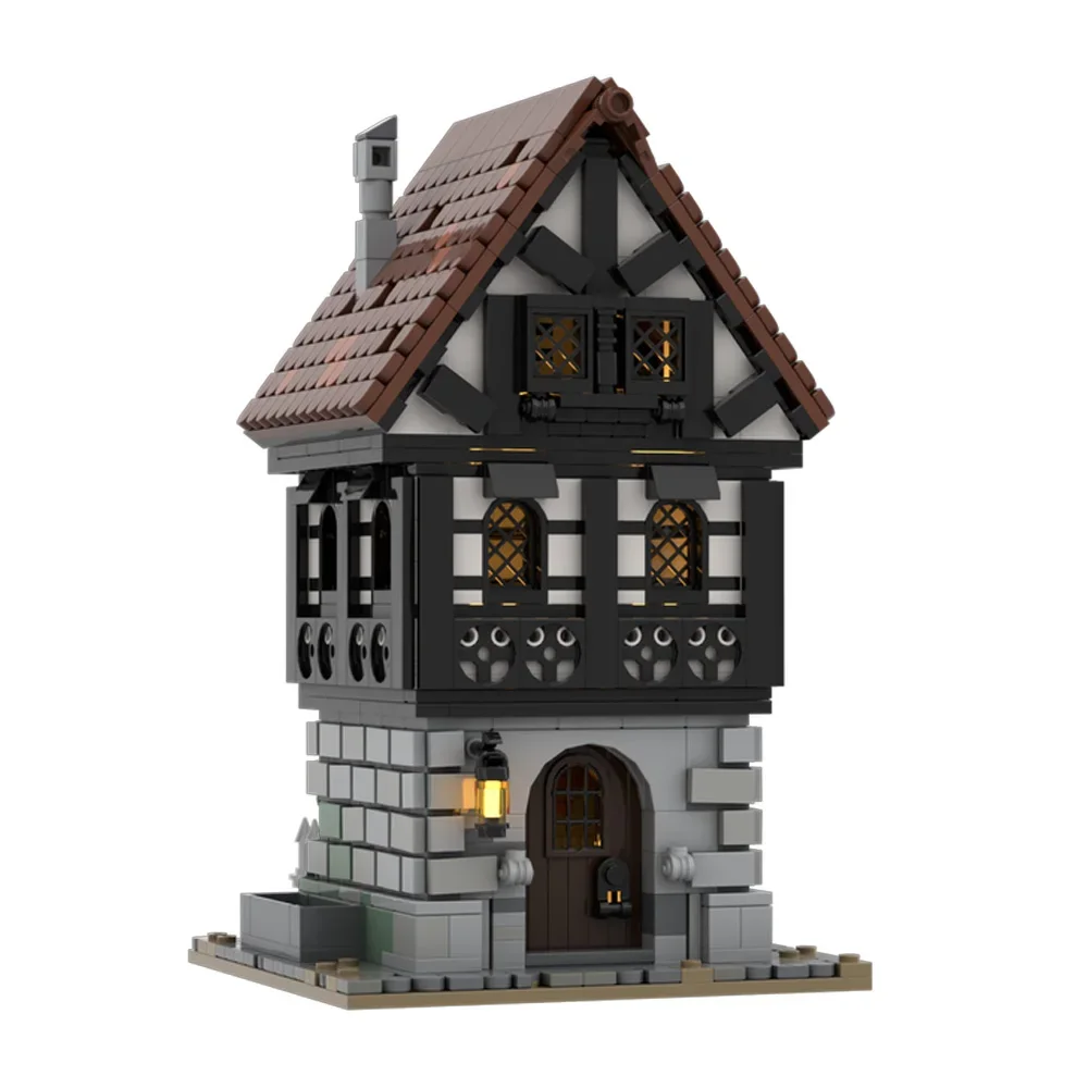 MOC-232547 القرون الوسطى مدينة اللبنات نموذج وحدات القرون الوسطى مدينة العمارة الطوب الجمعية لعب الاطفال لتقوم بها بنفسك الهدايا