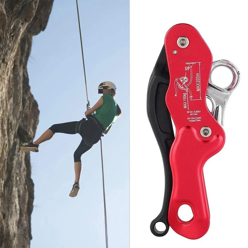 STOP Anti Panic Descender Self Latch Protection Gear For Climbing Rappelling High Altitude Escape Slow Descent
