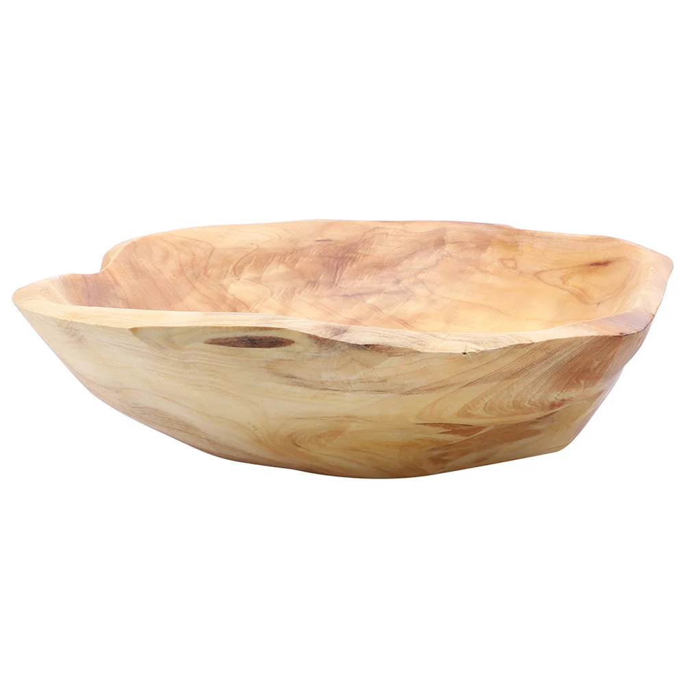 

Root Carved Solid Wood Fruit Plate Table Decor Platter Salad Bowls Serving Tray Snacks Jewelry