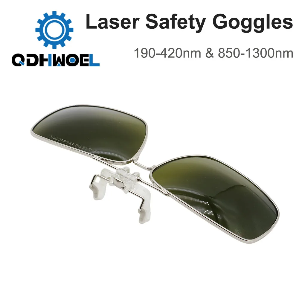 OD6+ 1064nm Clip-On Laser Safety Goggles 190-420nm 850-1300nm for Fiber Laser Marking Cutting Machine