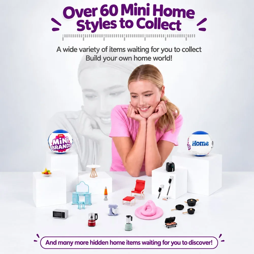 ZURU Mini Brands Home Series 60+ Styles Miniature Furniture Kitchen Appliances Mystery Capsule Collectible Mini Home Toy view 4