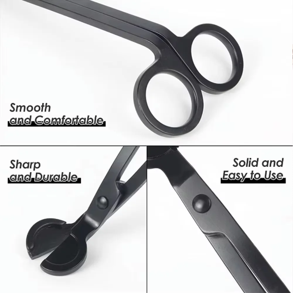 Stainless Steel Candles Trimmer Polished Wick Clipper Cutter Aromatherapy Color Scissor DIY Candle Tool Candle Care Accessories