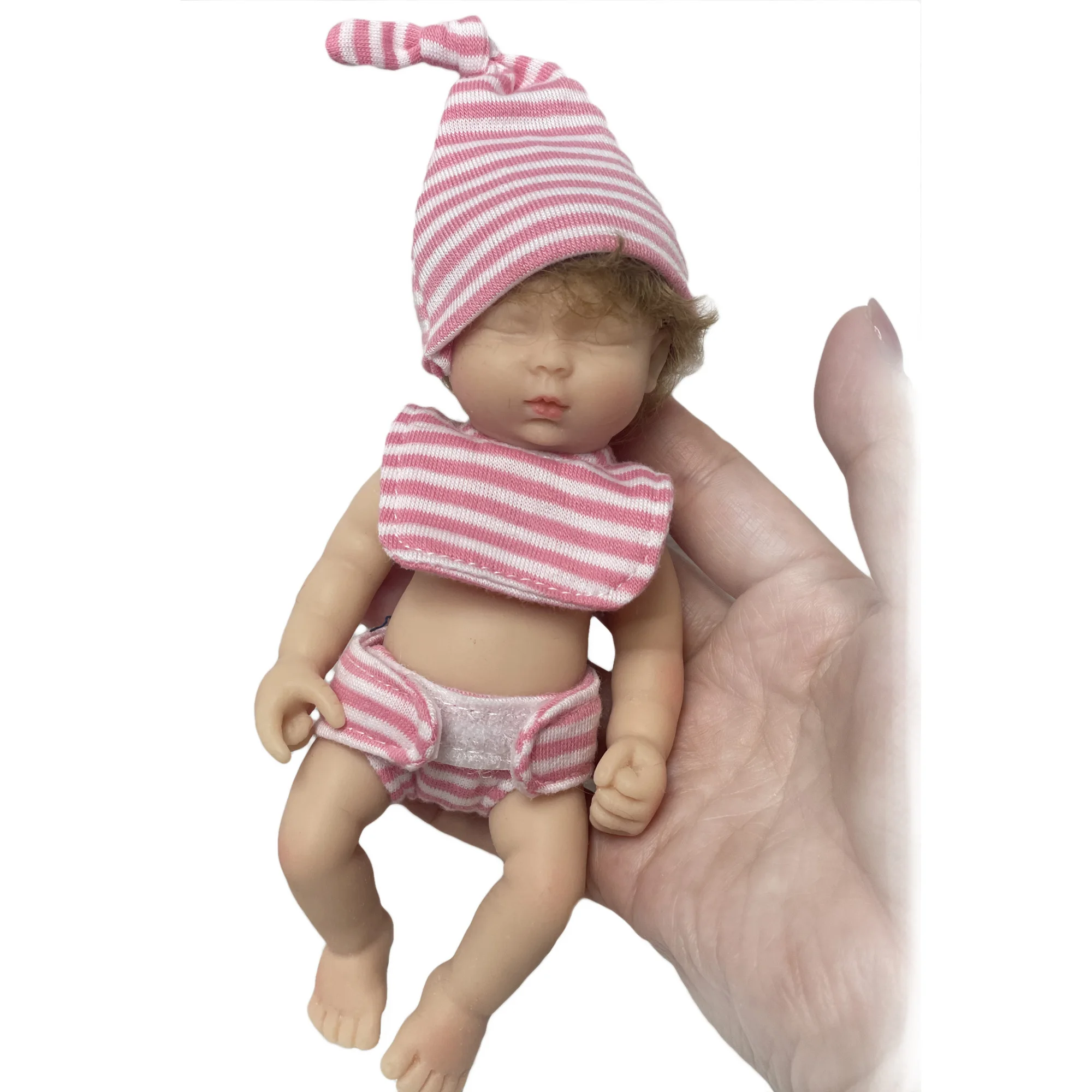 6 Inch Handmade Lifelike Painted Bebe Silicone Reborn Dolls Bebes reborn de silicone real bonecas infantil meninas