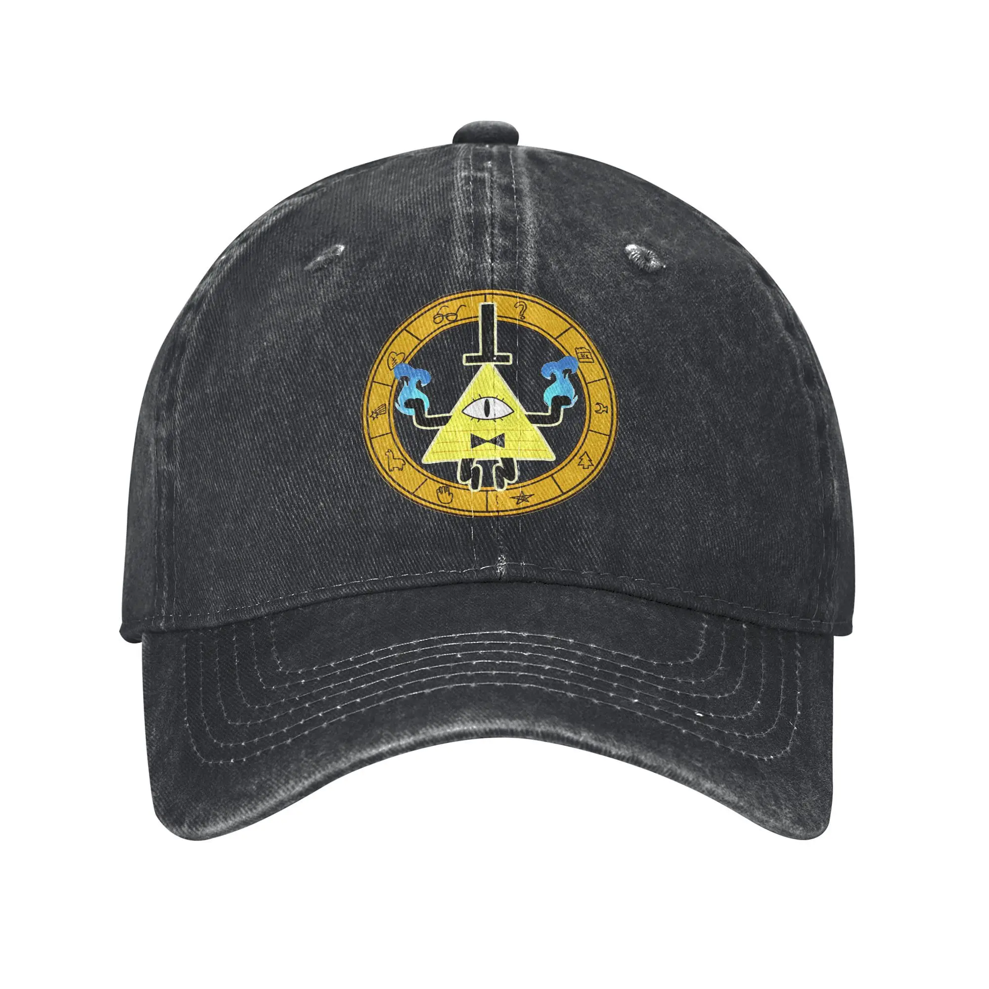 Always Watching Bill Cipher  Men Women Baseball Caps Gravity Falls Washed Hats Cap Vintage Outdoor Activities Gift Sun Cap