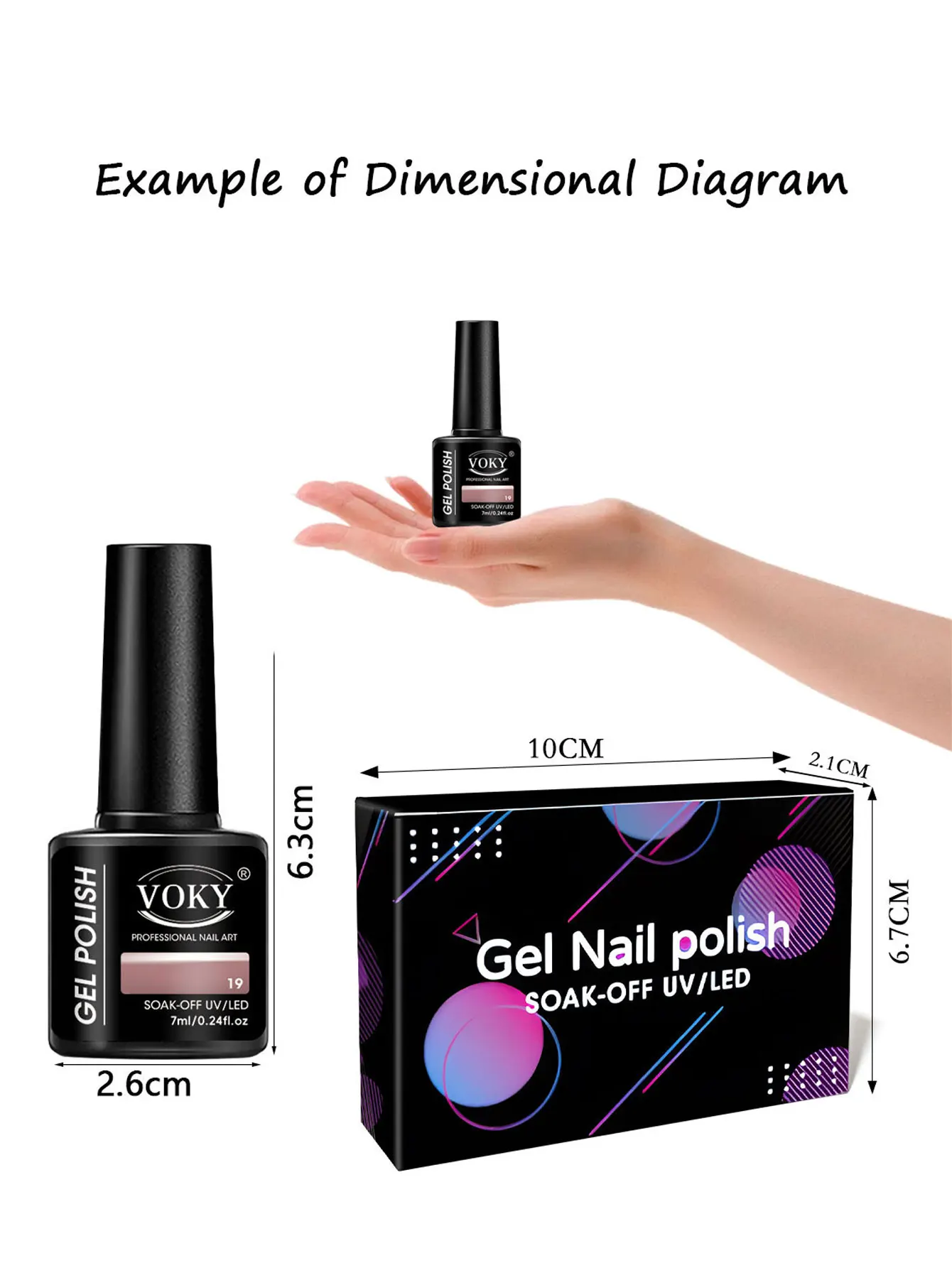 ชุดยาทาเล็บเจล VOKY Autumn, 6 สี ลอกออกได้ ดีไซน์ทำเล็บด้วยแสงยูวี ของขวัญสำหรับการดูแลเล็บของผู้หญิง