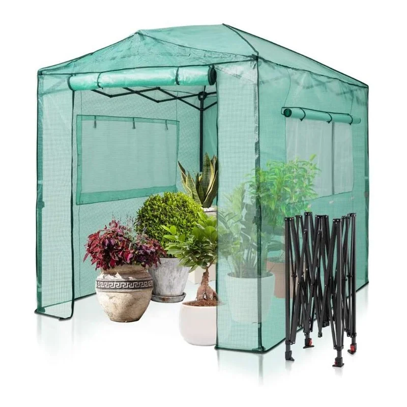 Portable Poly PE Mesh Covering Walk Small Greenhouses For Outdoors Vegetable Winter Mini Garden Greenhouses