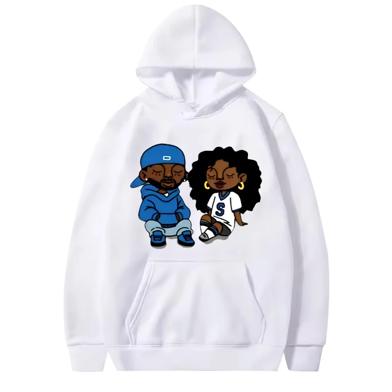 Rapper Kendrick Lamar and SZA II hoodie men women vintage Long sleeve Sweatshirt with print Graphics oversized  hoodie  unisex