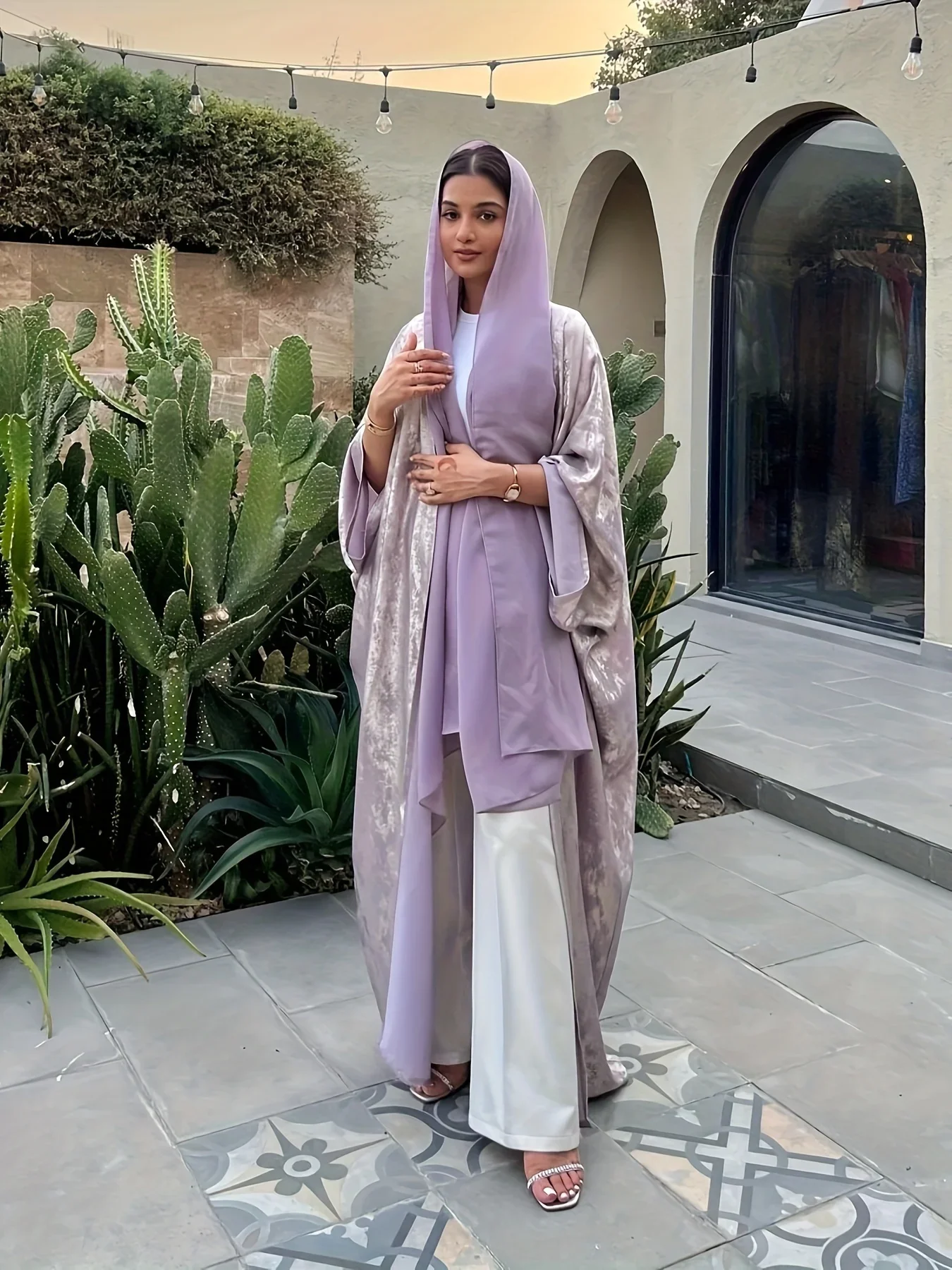 Sukienka Abaya Dubai, muzułmańska sukienka w czystym kolorze dla kobiet bez hidżabu i paska Sukienka Glint Abayas Dubai Abaya Pure Color of Clothes