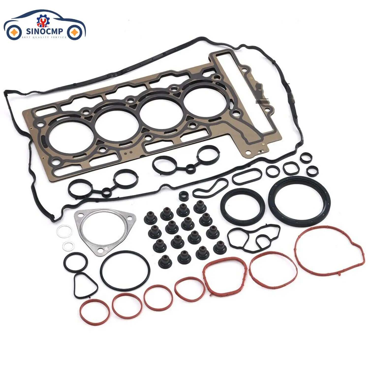11127586908 11127595138 11127567877 1Set Engine Overhaul Gaskets Seals Kit For Mini Cooper S JCW R55 R56 R57 R58 R59 N14B16 1.6T