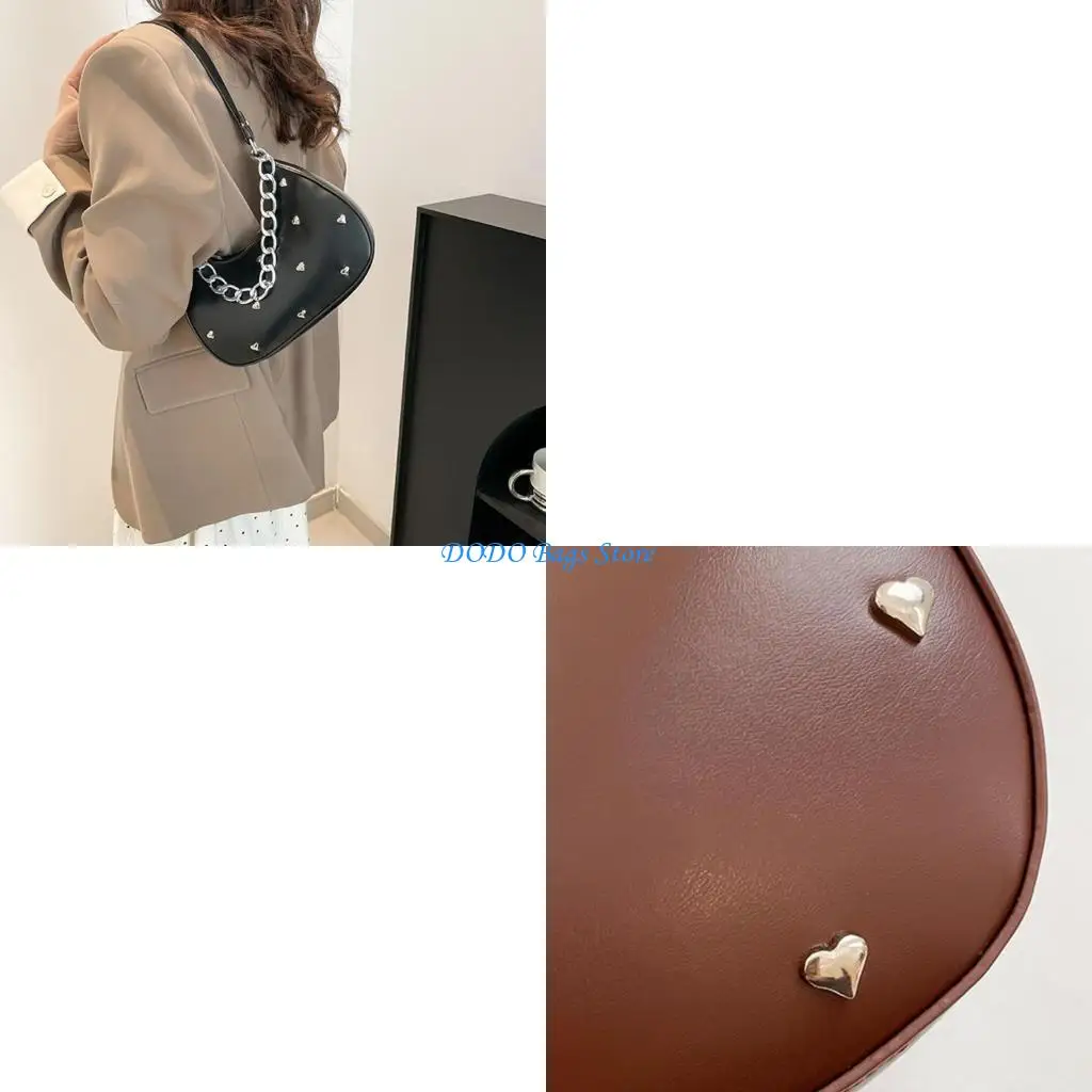 

Современные сумки на ремне из искусственной кожи с декором заклепок, сумки подмышки, модная повседневная сумка для путешествий