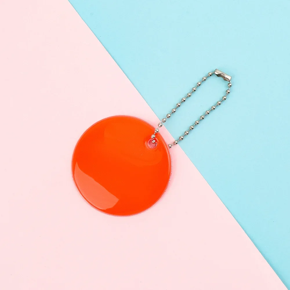 Okrągły odblaskowy wisiorek Tornister studencki Streamer Rower Odblaskowy dwustronny wisiorek odblaskowy z PVC