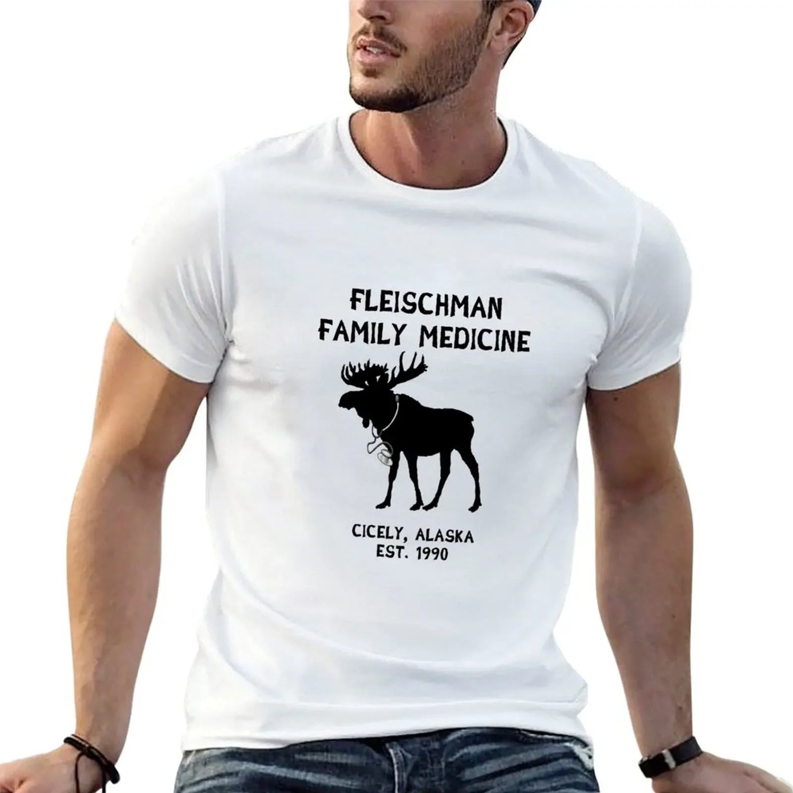 

Fleischman Family Medicine Moose Cicely Northern Exposure T-Shirt blue archive sublime plain Men's t-shirts