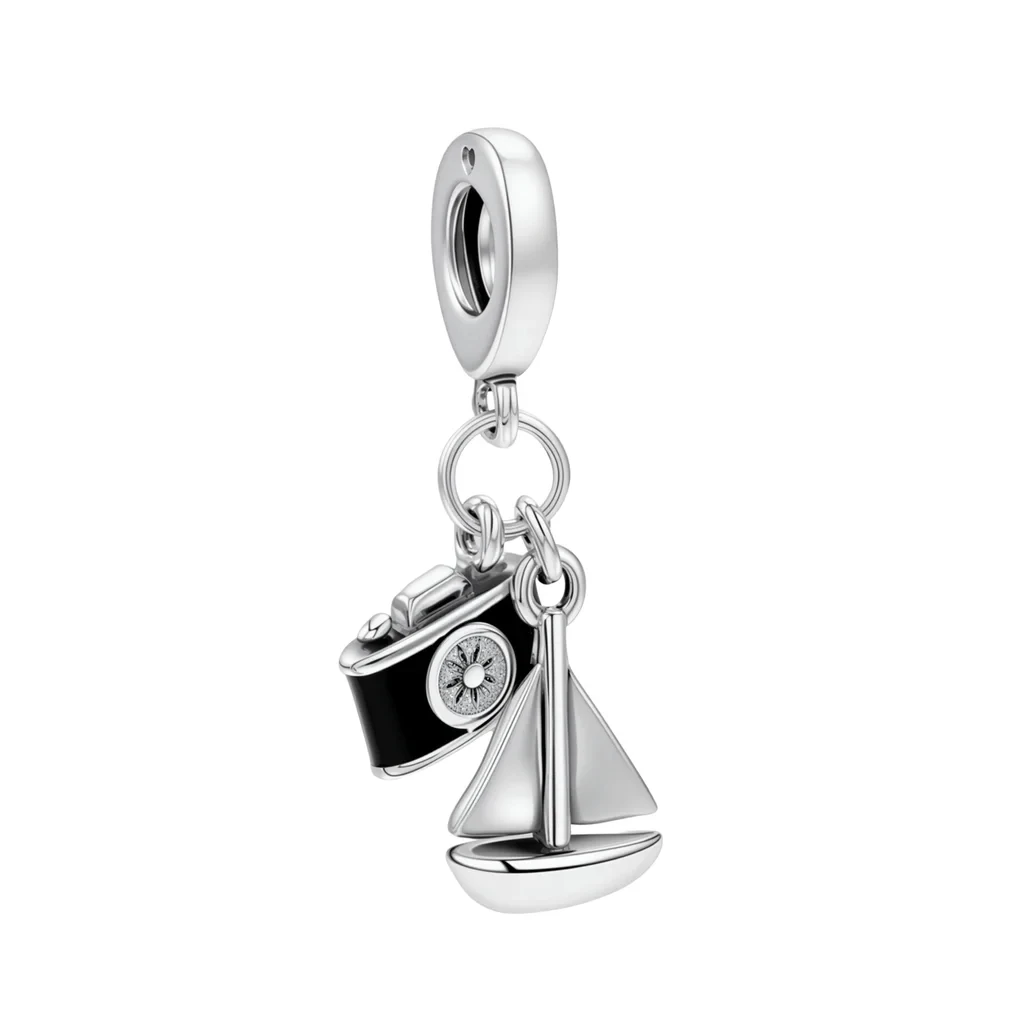 Original 925 Sterling Silver Charms Badminton Love Bee Camera Dolphin Beads Fit Brand Bracelets Necklaces Women DIY Jewelry