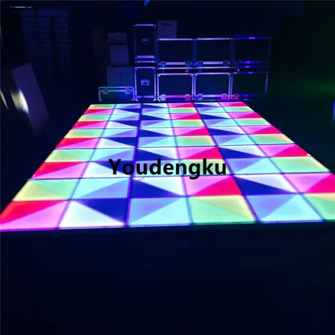 1 piece Dj disco night club wedding light up  100*100CM Acrylic 1 Square Meter RGB led dance floor