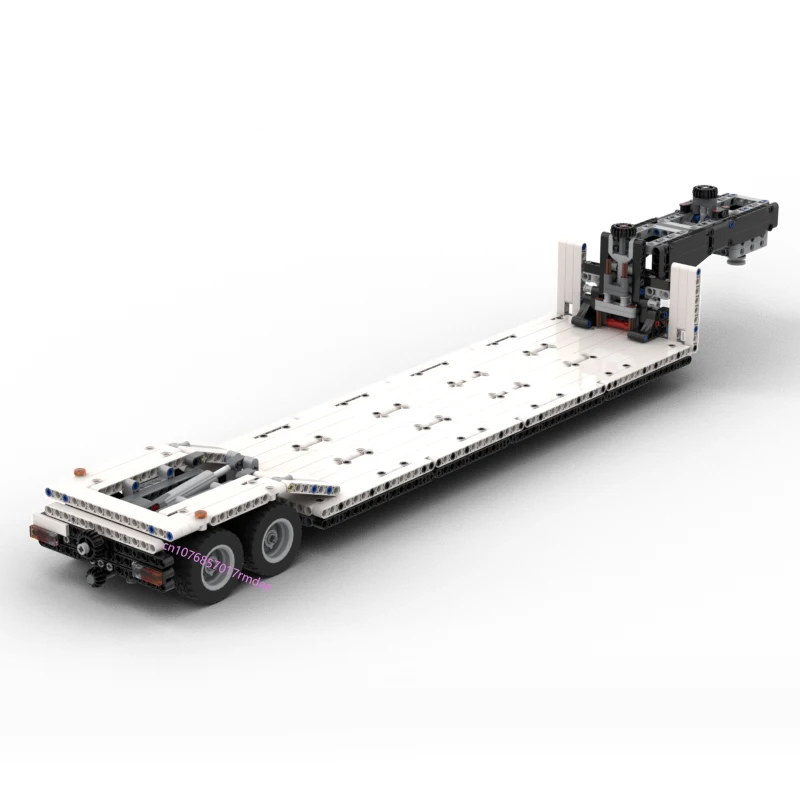 MOC Engineering Container Low Loader Semitrailer Hooklift Semi-Trailer Gooseneck Truck creative ideas ChildToy Technology Blocks