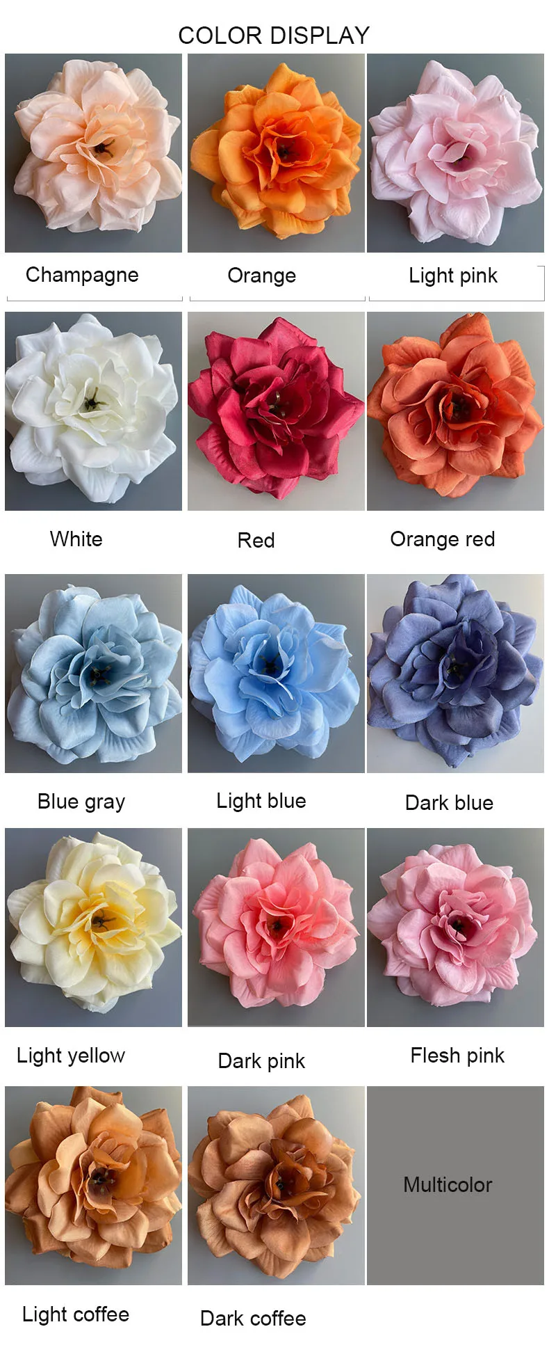 10 Stück Hochzeitsdekoration Künstliche Rosenblüten aus Seide Brautaccessoires Weihnachtskranz Heimdekoration Party-Hintergrund Blumenwand – Detail 2