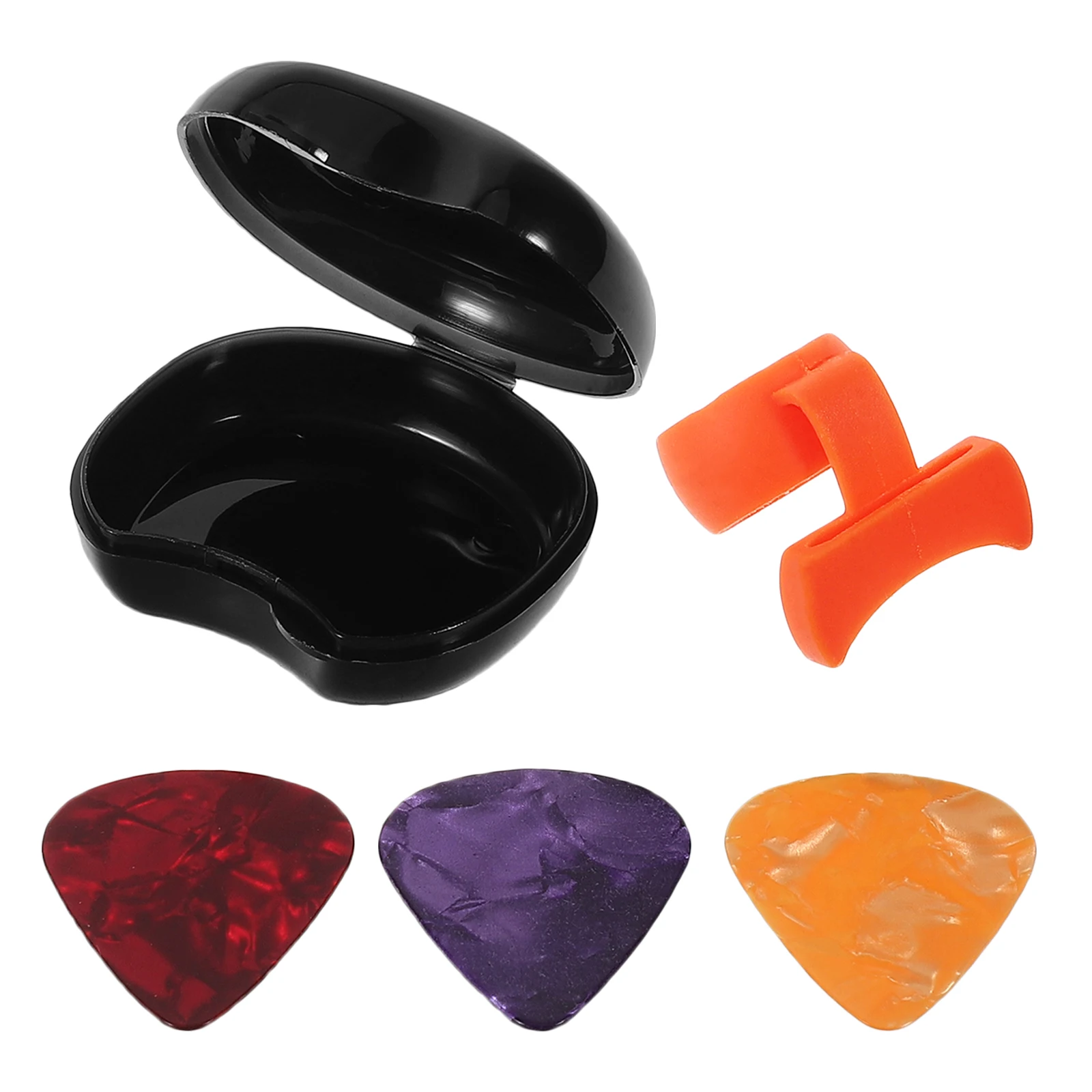 

Guitar Pick Ergonomic Grips Brass Finger Thumb Protector Custom Picks Stand Grasp Holder Electric
