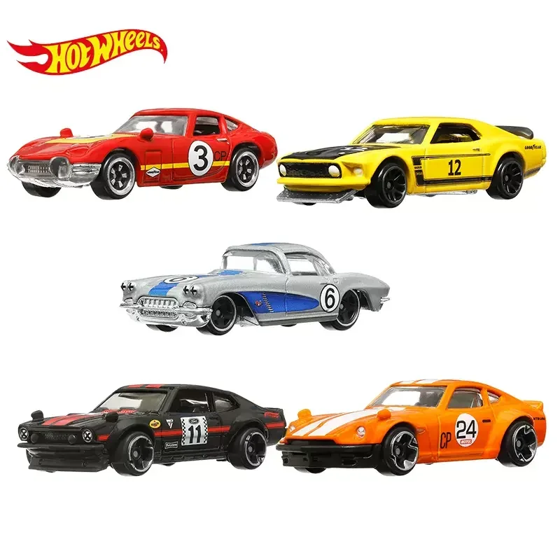 Original Hot Wheels Car Vintage Racing Club Boys Toys 1/64 Diecast Toyota 2000GT Ford Mustang Boss Datsun 240Z Corvette Maverick