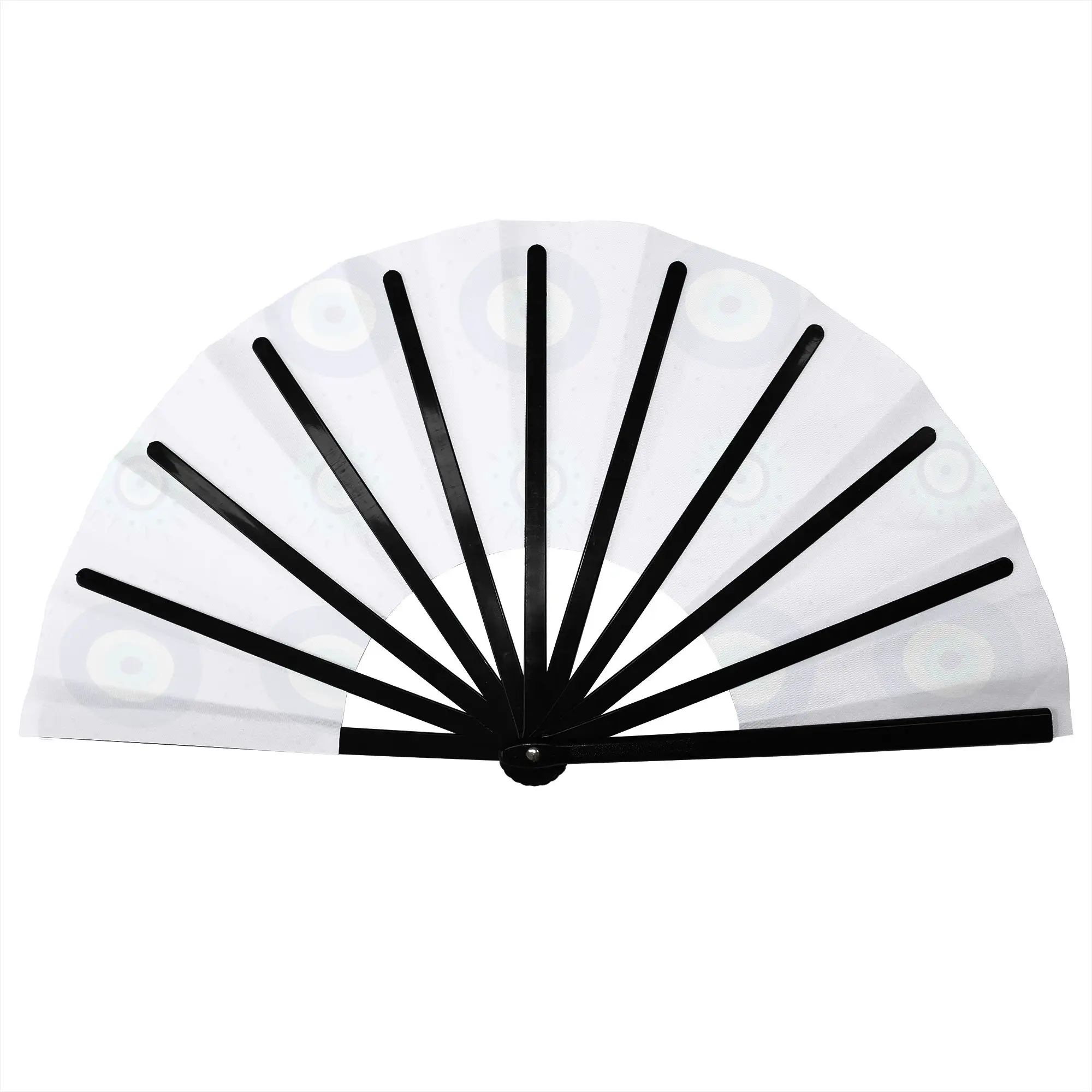 Evil Eye Pattern Stylish Hand Fan Men  Printed Polyester Fan Aesthetic Costume Prop Folding Fans For Sports Events  Gift
