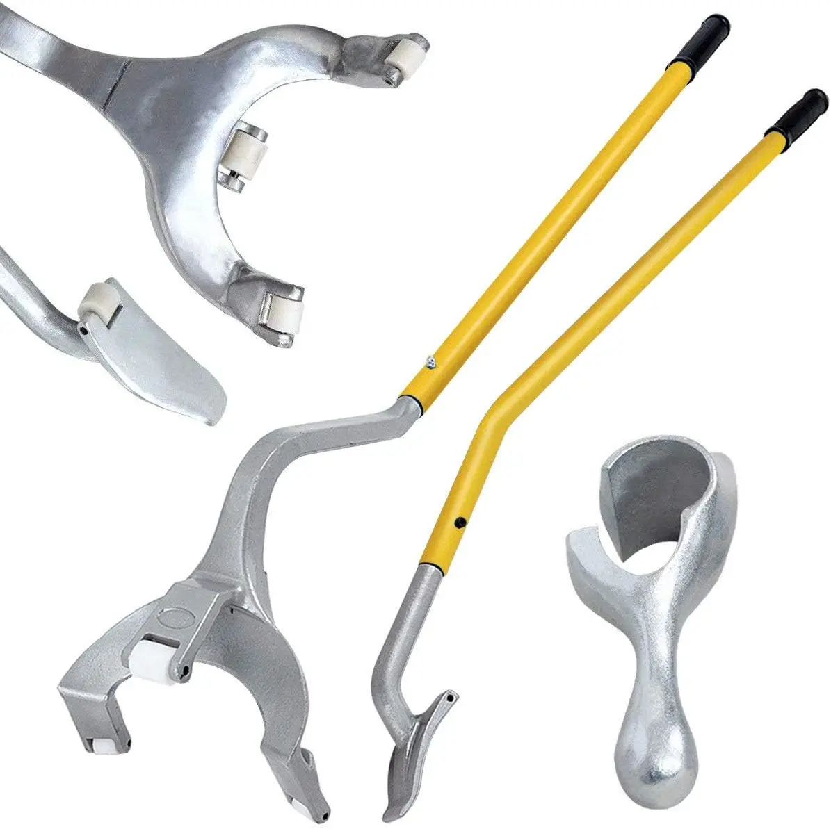 

Heavy-Duty Manual Tire Changer Tool Kit for 17.5" to 24" Tubeless Tires, Fast and Easy Mounting