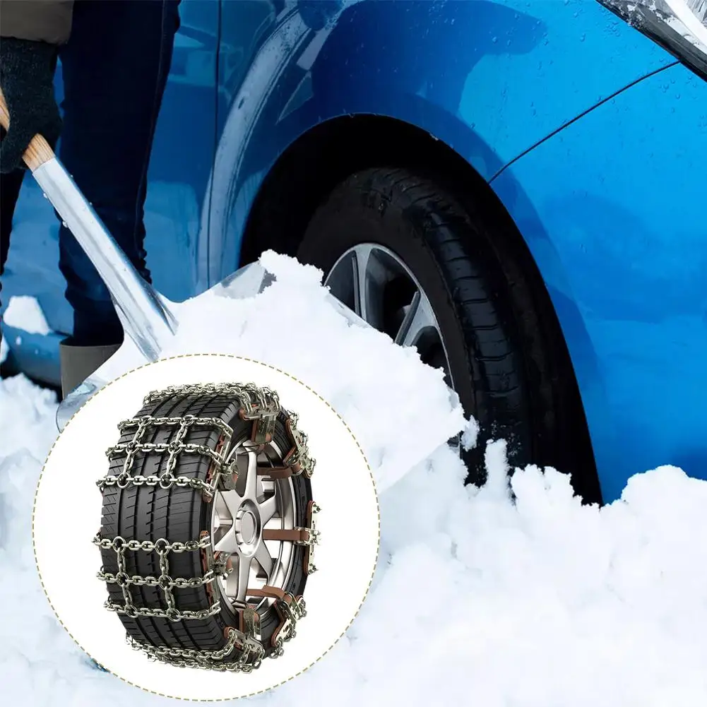 Car Anti-skid Chain Winter Snow Rescue Universal Off-road Tires Chains Anti-skid Small Car Non-slip Vehicles Chain Hardened K4E9