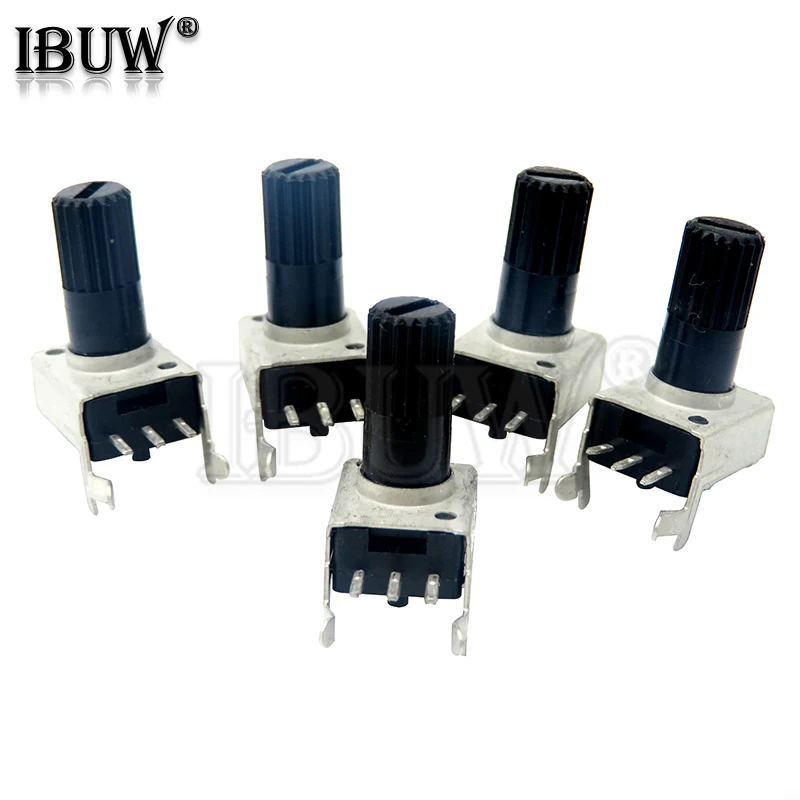 10pcs RV09 Horizontal12.5mm Shaft 5k 10k 50k 100k 0932 Adjustable Resistor 9 Type 3pin Seal Potentiometer igmopnrq
