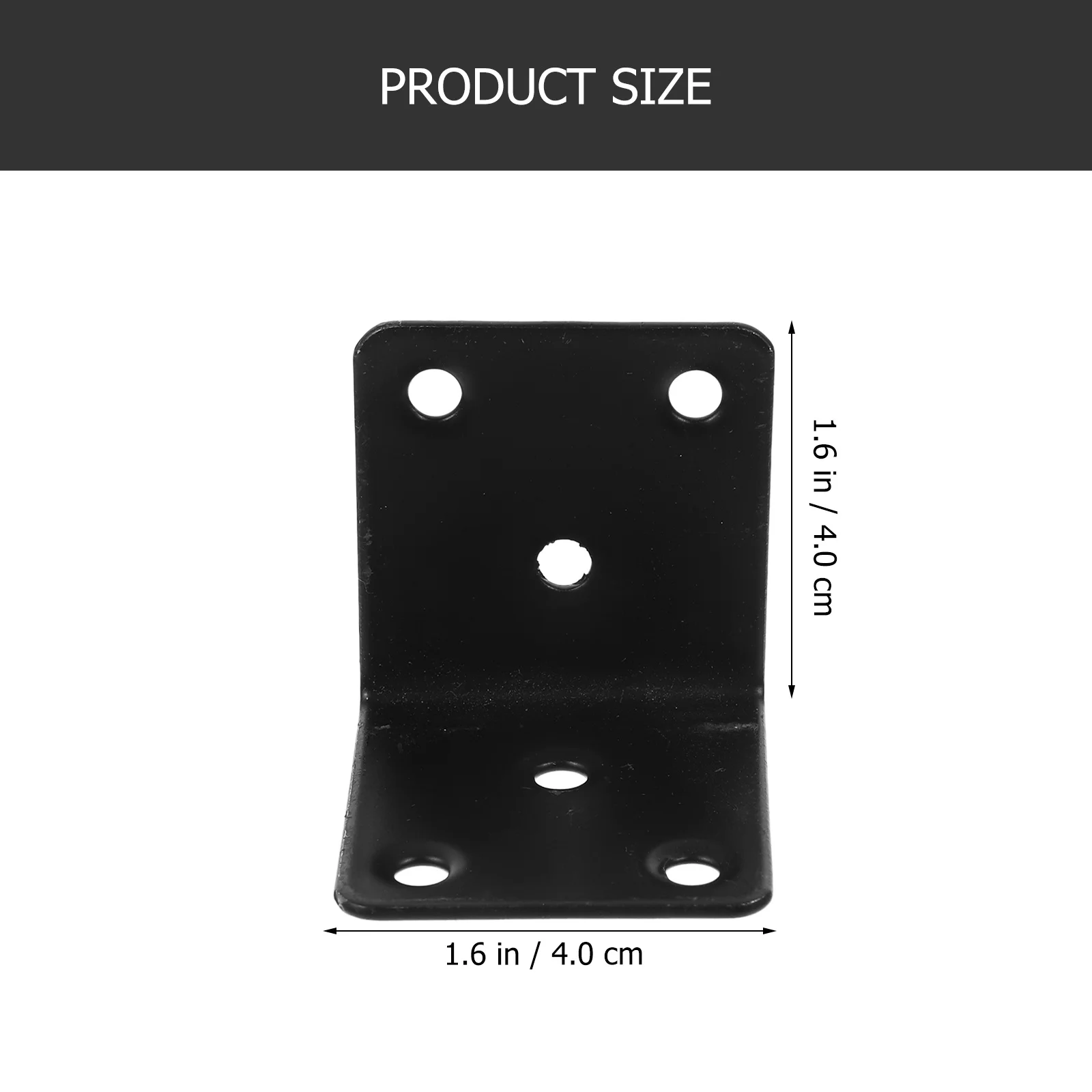 

10pcs L Wood Black Metal Right Angle Bracket Corner Braces Right Angle Shelf Support Hardware Metal Shelf Brackets Fasteners