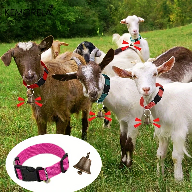 Adjustable Nylon Pet Collar Durable Livestock Collar Suitable For Goats Sheep Cows And Horses Safe For Outdoor Pasture Grazing