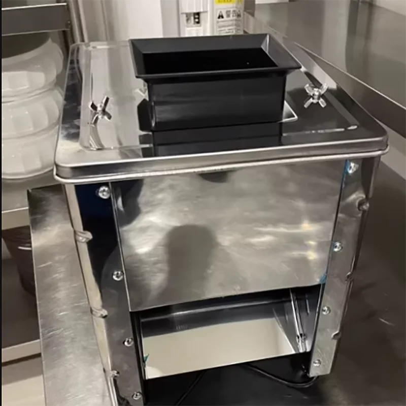 

Коммерческая автоматическая электрическая машина для нарезки замороженного мяса (куриное филе, свинина, говядина) с двумя портами