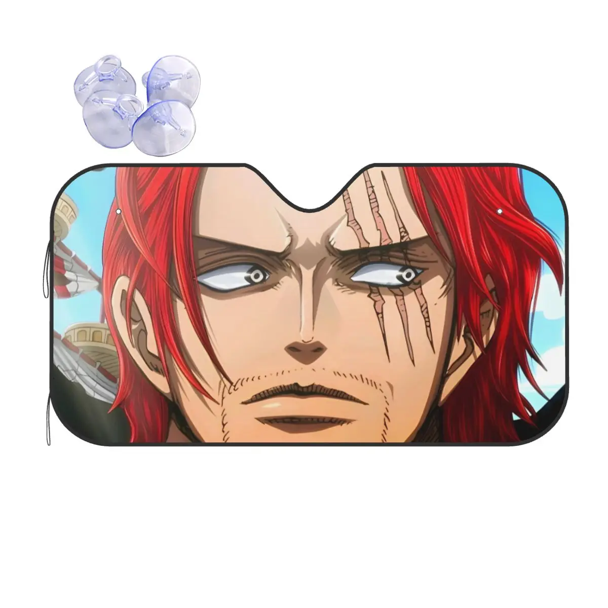 

Солнцезащитный козырек One Piece Shanks для лобового стекла автомобиля, модный, 76x140 см, шторка-солнцезащита для автомобиля