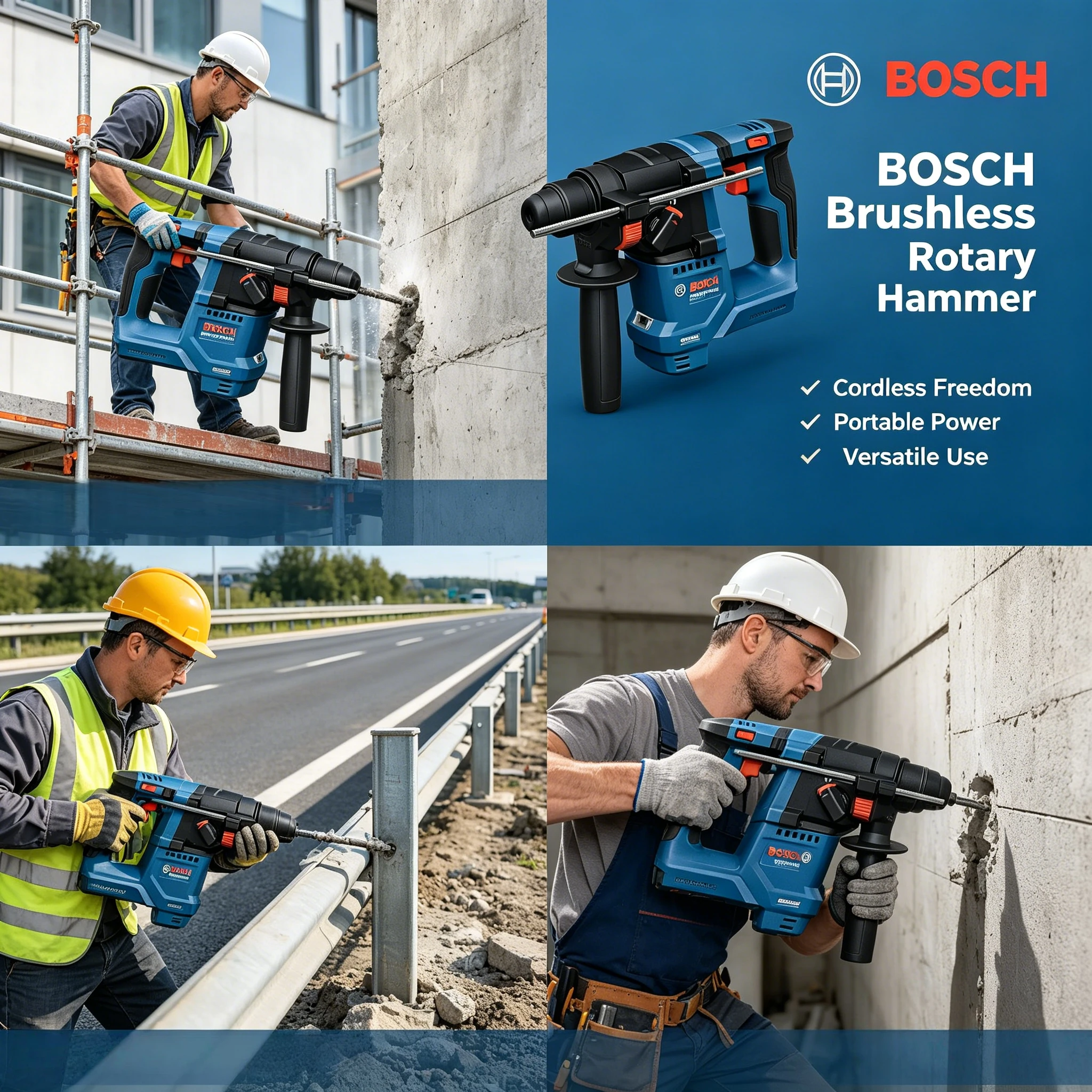 Bosch GBH 18V-18 Cordless Rotary Hammer 1.5J Impact Drill Hammer SDS PLUS Professional 18V Brushless Power Tools
