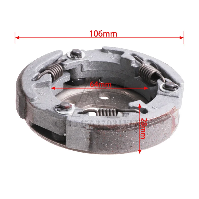 GY6-50 gas scooter rear clutch shoe clutch plate for 49cc 50cc 139QMB 139QMA engine moped ATV