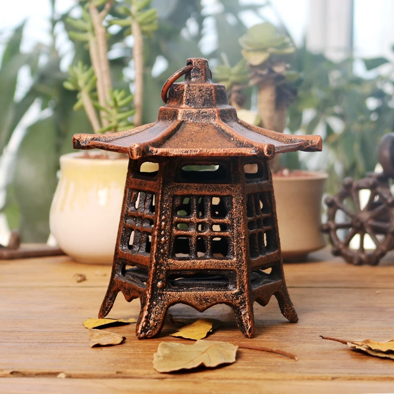 Courtyard Vintage Cast Iron Crafts Hexagonal Lanterns Iron Candlestick Aromatherapy Candlestick Candlestick Wax Holder