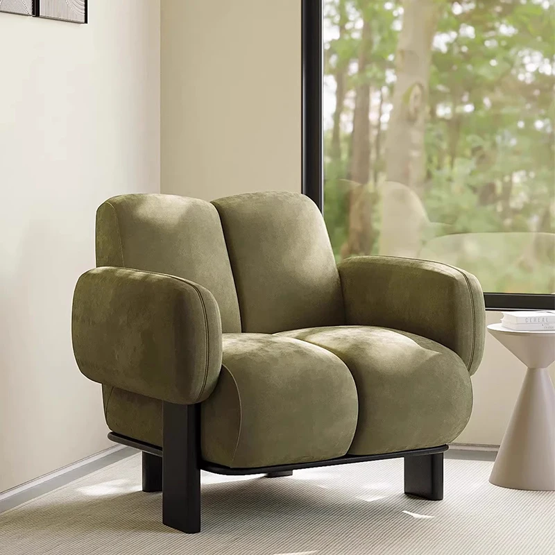 

Single Comfy Arm Chaise Lounges Vintage Balcony Relaxing Modern Chair Designer Elegantfauteuil Salon Living Room Furniture