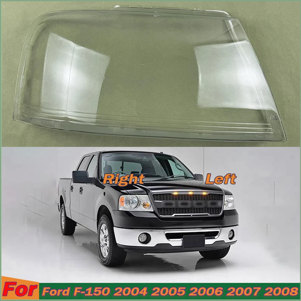 For Ford F-150 2004 2005 2006 2007 2008 Front Headlight Cover Transparent Lampshade Lamp Lens Headlamp Shell Plexiglass