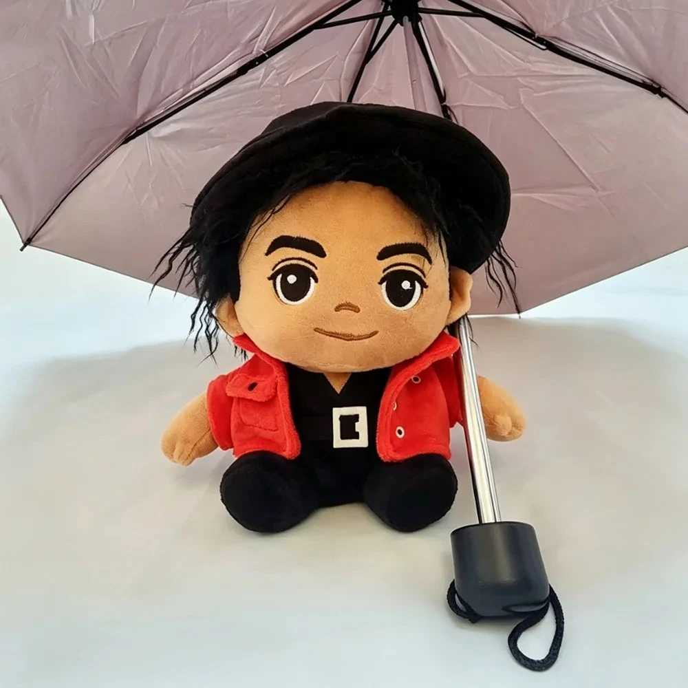 New Red Michael Cute Plush Doll Soft Stuffed Collectible Figurine For Michael Music Fans Home Decor