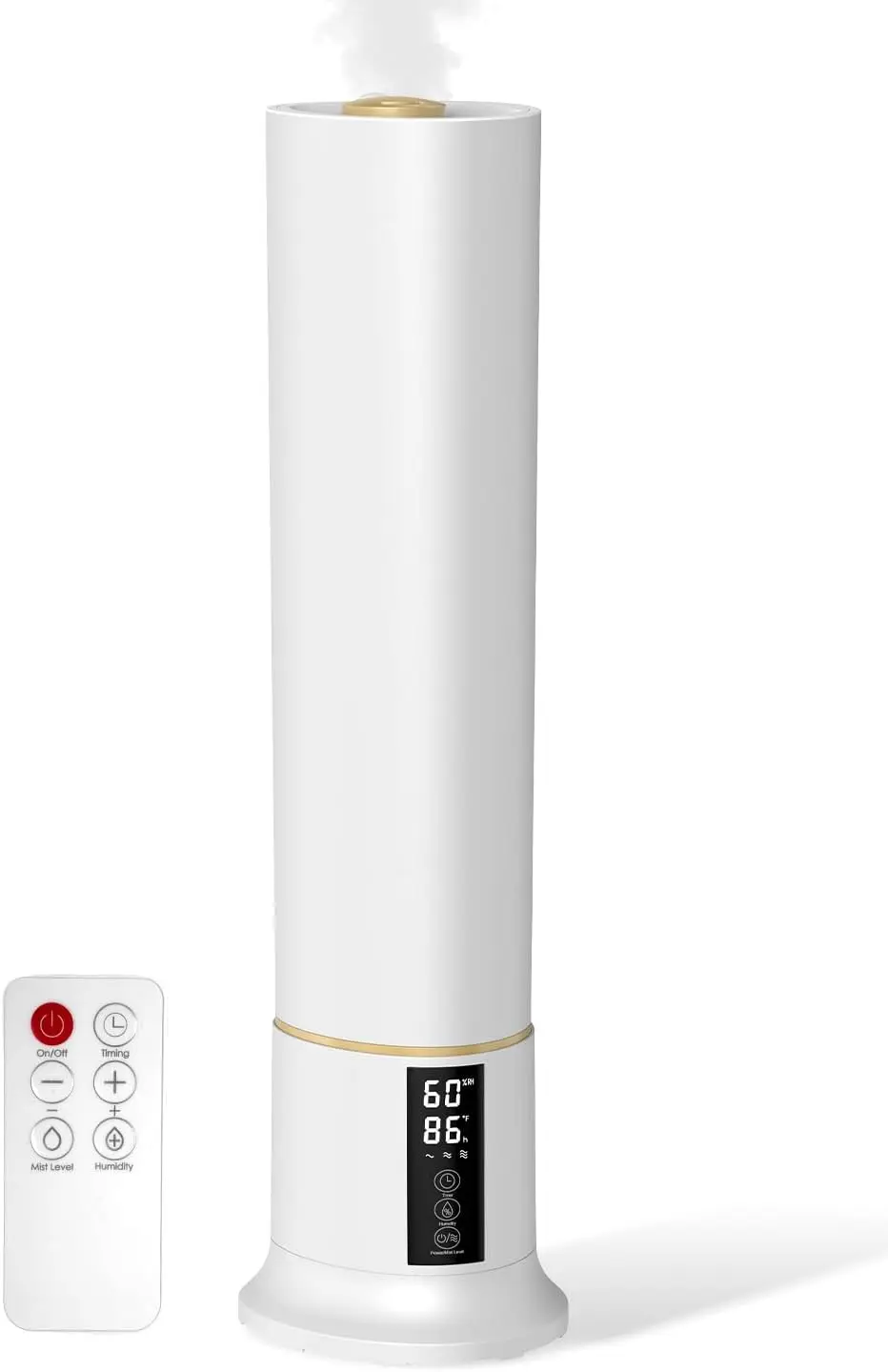 

Увлажнитель воздуха с холодным туманом для больших помещений, бак 2,4 галлона, 90 часов работы, пульт ДУ, верхняя заливка