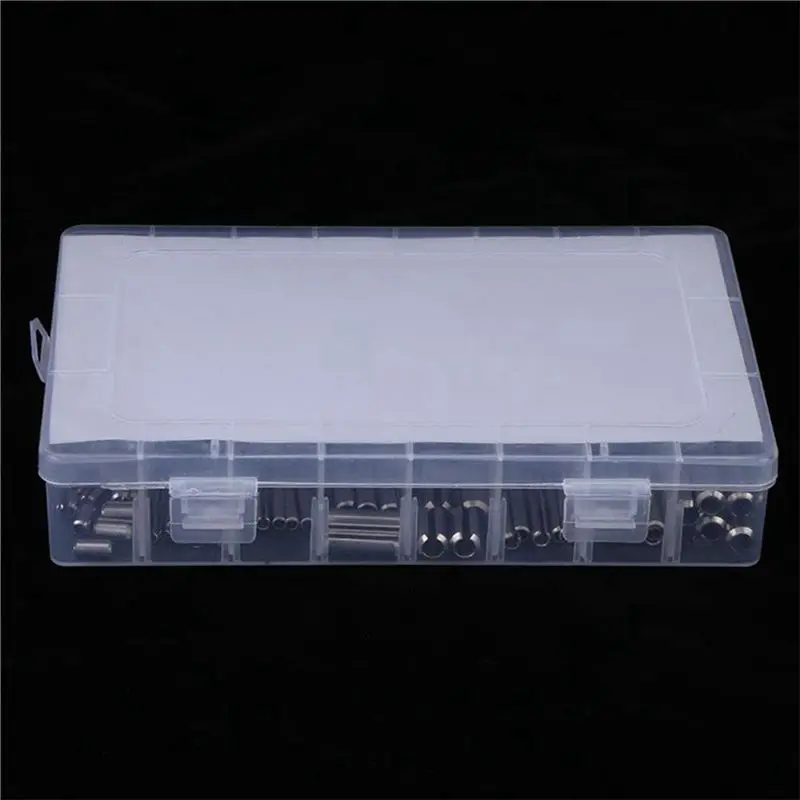A27F-840Pcs Stainless Steel Slotted Spring Pin Assortment Kit, Split Spring Dowel Tension Roll Pins With Box