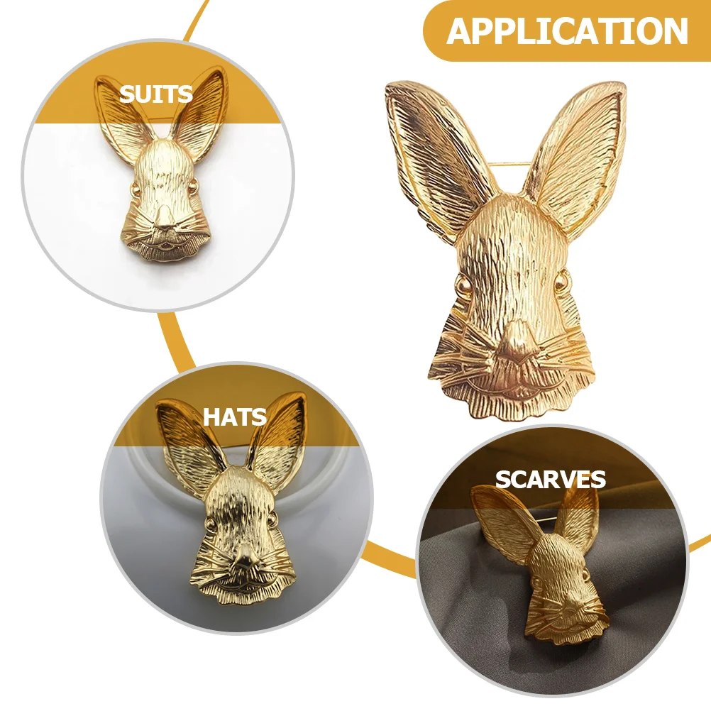 Rabbit Brooch Lapel Pin Bunny Hay Feeder Clothes Brooches for Women Decorate Miss