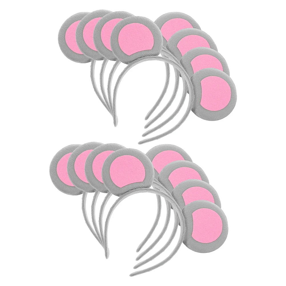 

8 Pcs Toddler Halloween Animal Ear Headband Man Mouse Cosplay Hairbands Fabric Ears Adult Headbands for Women