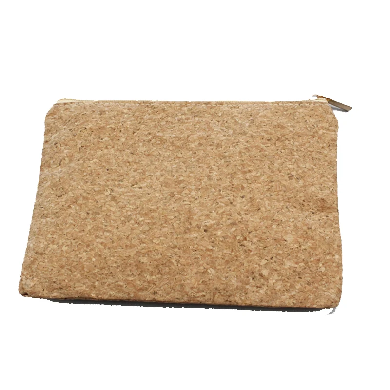 3pcs Cork Khaki Large Capacity Protable Wash Cosmetic Bag For Women