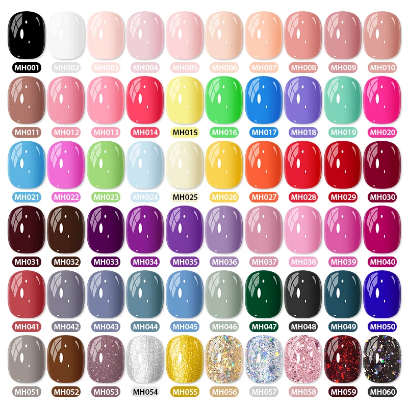 Mtssii 10 مللي أحمر أسود أبيض أخضر نيون هلام طلاء الأظافر قاعدة معطف فوقي 60 ألوان شبه دائم هلام مسمار الفن الورنيش لوازم #2