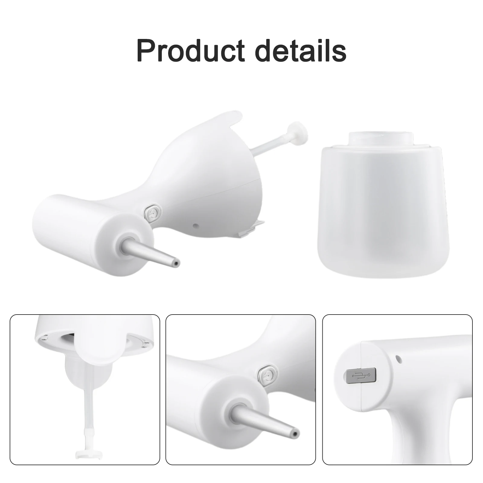 Foaming Electric Frother 350ML Household Kitchen Multipurpose Rechargeable Suitable For Bathroom W/ Charging Cable