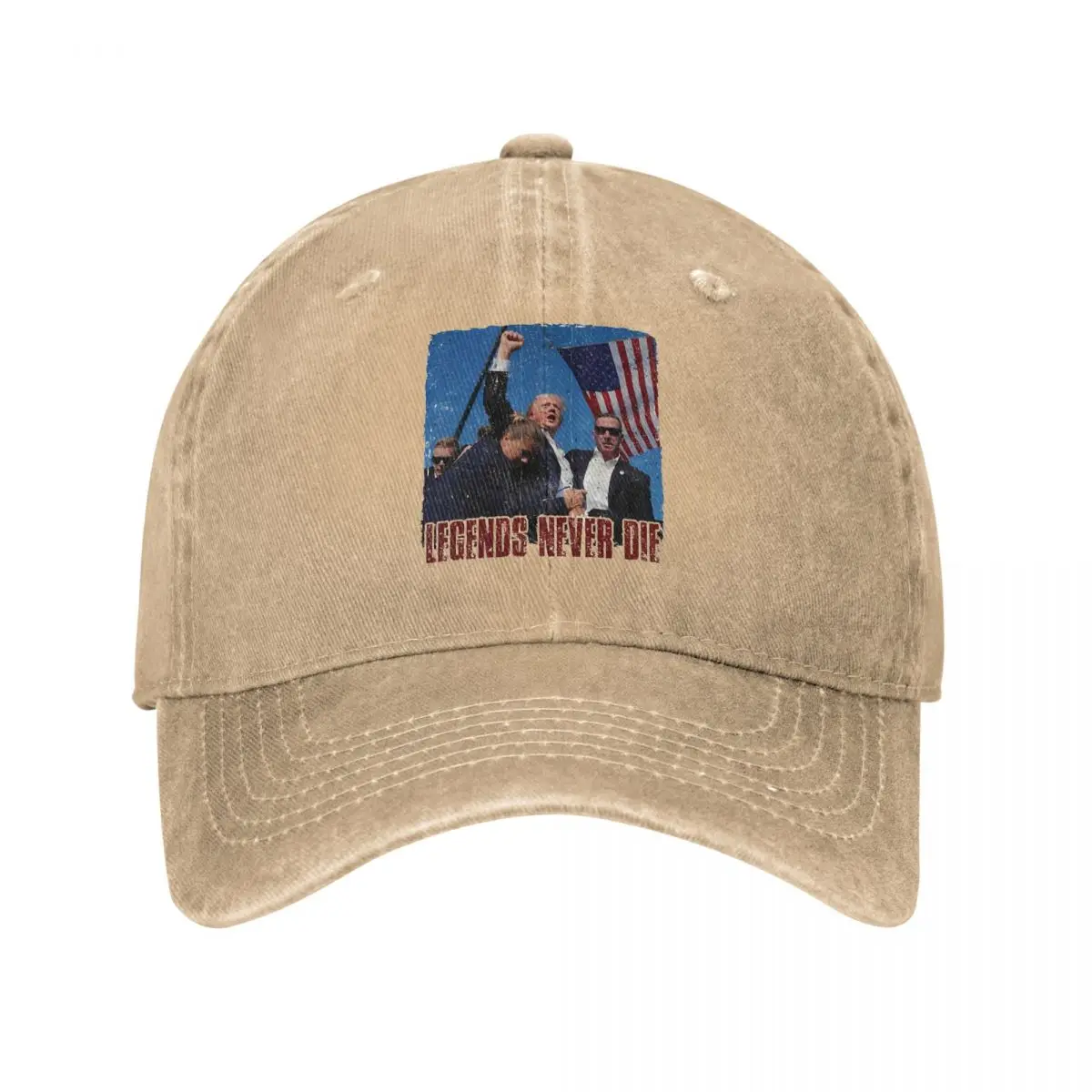 Fight Trump Assassination Attempt Baseball Caps Casual Distressed Denim 2024 Shot Sun Cap Unisex Outdoor All Seasons Travel Hats