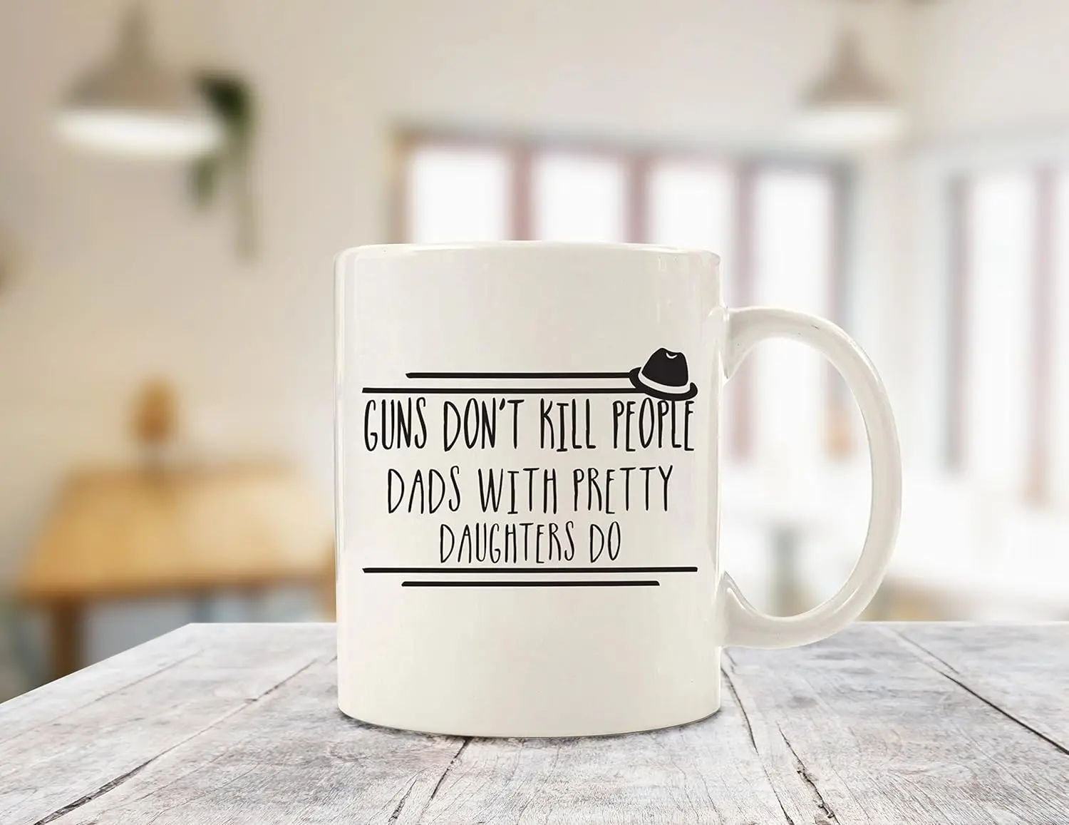 Guns Don't Kill Funny Coffee Mug - Best New Year's Gift for Daughter, Son, Wife, Kids for Men, Father, Husband - Creative Mug