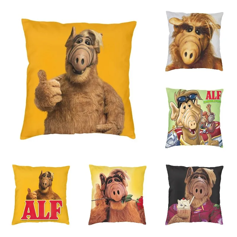 Alf Thumbs Up Cushion Cover Sofa Living Room Alien Life Form Sci Fi Tv Show Square Throw Pillow Case 45x45