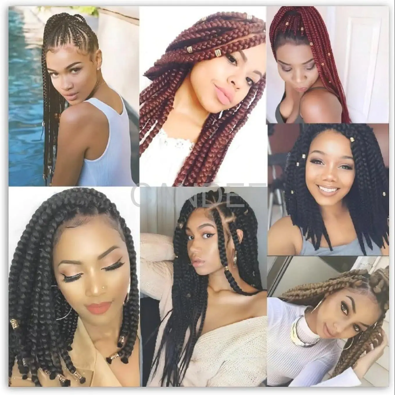 African Braid Hairstyle Canvas Poster  Womens Braid Wall Art for Living Room  Bedroom Decor xinch xcm Unframed