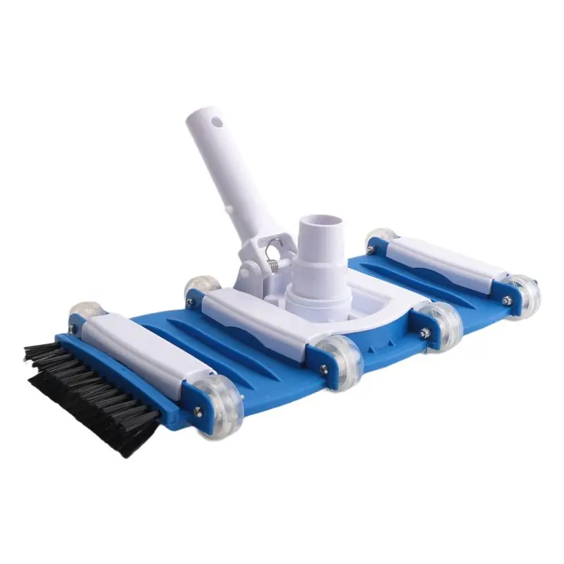 A89E-Pool Cleaning Kit- Vacuum Head With Side Brushes, Wheels, Swivel Handle And Hose Connection